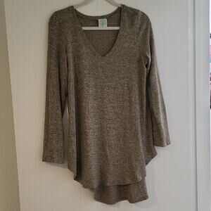 Freeloader Taupe V-Neck Tunic